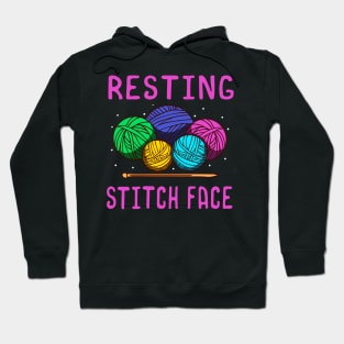 Resting Stitch Face Crochet Crocheting Hoodie